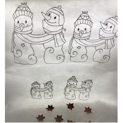 Stickdatei - Schneemann Alphabet Buchstabe H